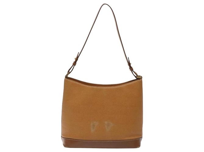 Borsa a Spalla in Pelle Marrone Oro Burberry Auth ti2942 D'oro - vista 2