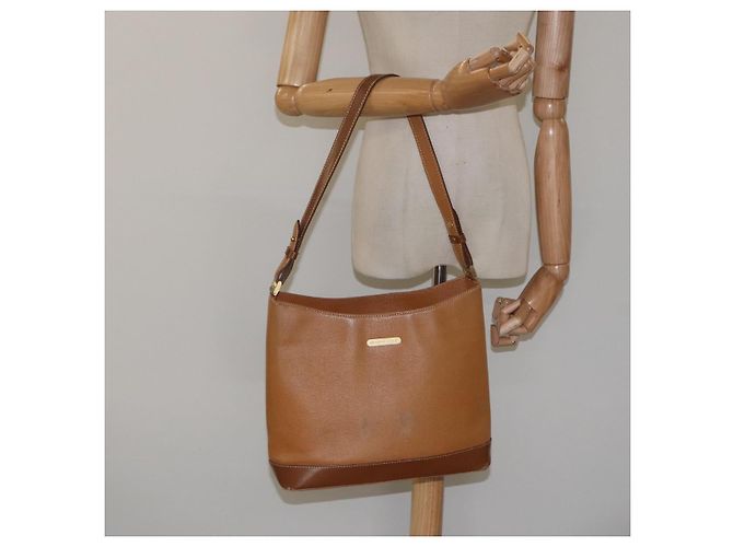 Borsa a Spalla in Pelle Marrone Oro Burberry Auth ti2942 D'oro - vista 21