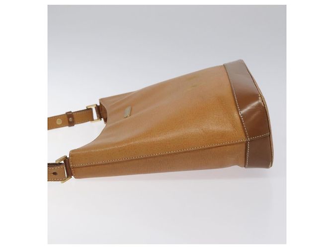 Borsa a Spalla in Pelle Marrone Oro Burberry Auth ti2942 D'oro - vista 4