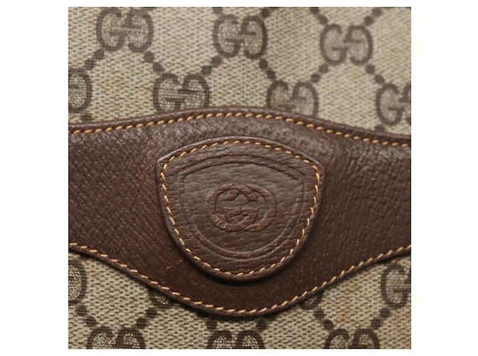 GUCCI GG Supreme Web Sherry Line Borsa Tote PVC Beige Verde Rosso Auth BA943 - vista 17