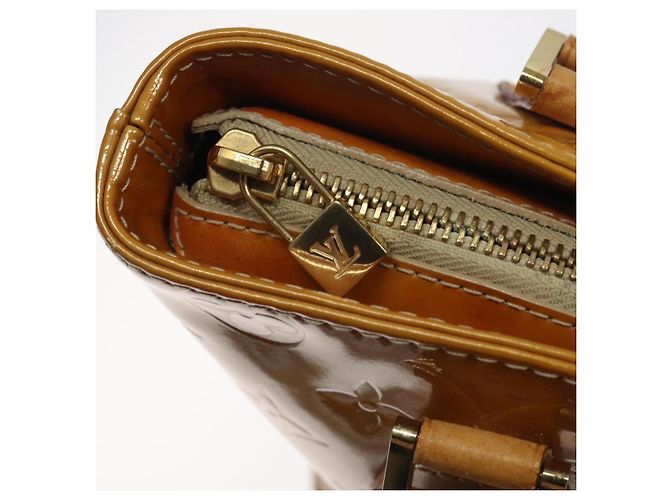 LOUIS VUITTON Borsa a Mano Houston Monogram Vernis Beige M91004 LV Auth hk2356 - vista 10