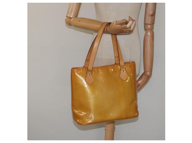 LOUIS VUITTON Borsa a Mano Houston Monogram Vernis Beige M91004 LV Auth hk2356 - vista 22
