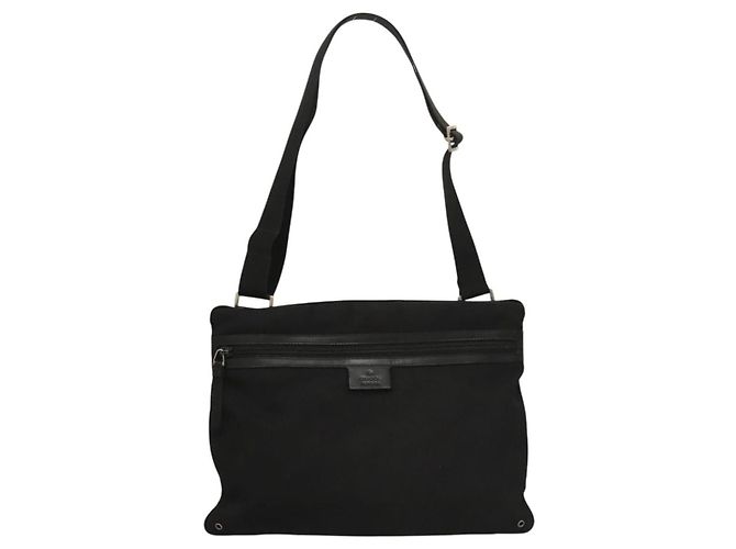 Borsa a spalla GUCCI in tela nera Auth bs23933 Nero - vista 13