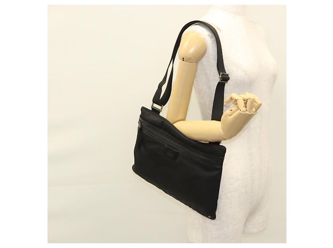 Borsa a spalla GUCCI in tela nera Auth bs23933 Nero - vista 25