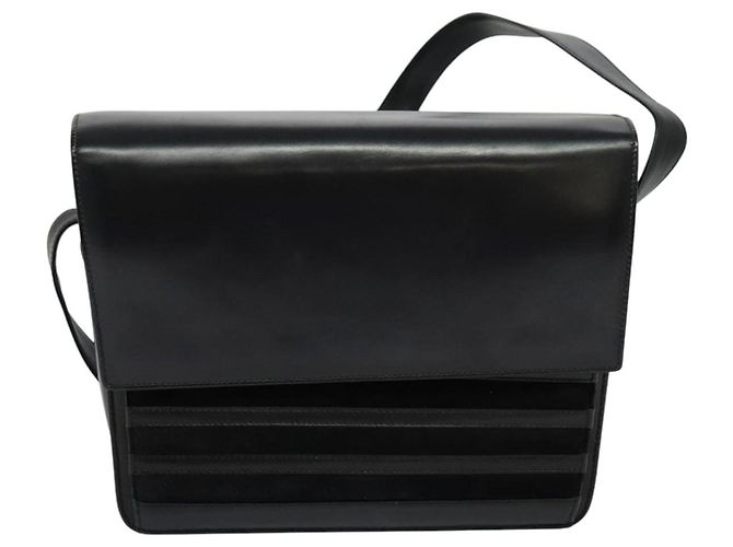 Borsa a spalla in pelle nera GUCCI 001 109 1314 Auth sw215 Nero - vista 13