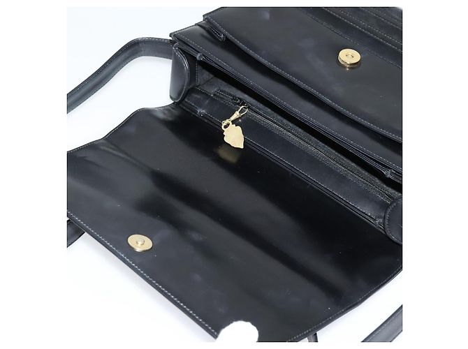 Borsa a spalla in pelle nera GUCCI 001 109 1314 Auth sw215 Nero - vista 9