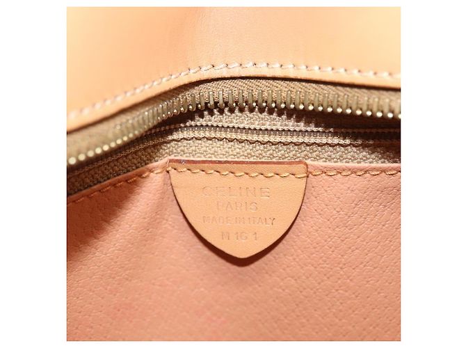 Céline Borsa a spalla in tela Macadam CELINE in pelle PVC marrone oro Auth sw165 D'oro - vista 12