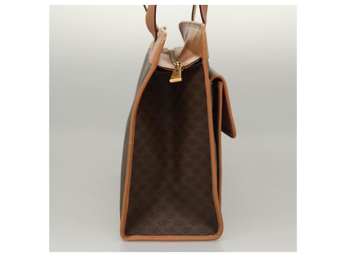 Céline Borsa a spalla in tela Macadam CELINE in pelle PVC marrone oro Auth sw165 D'oro - vista 4