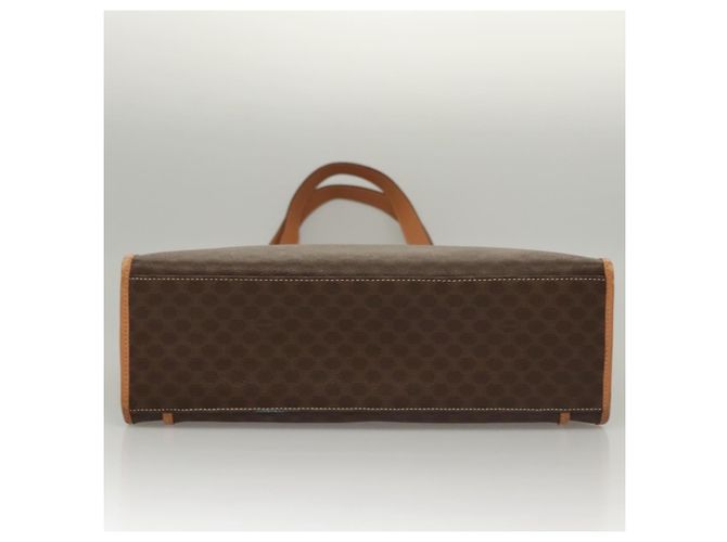 Céline Borsa a spalla in tela Macadam CELINE in pelle PVC marrone oro Auth sw165 D'oro - vista 5