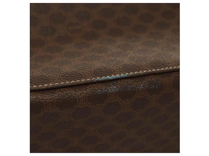 Céline Borsa a spalla in tela Macadam CELINE in pelle PVC marrone oro Auth sw165 D'oro - vista 6