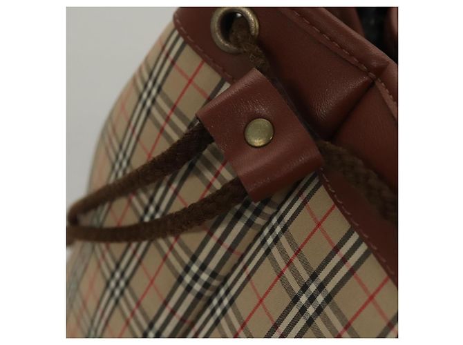 Autre Marque Borsa a spalla Burberrys Nova Check in tela beige Auth sw231 - vista 11