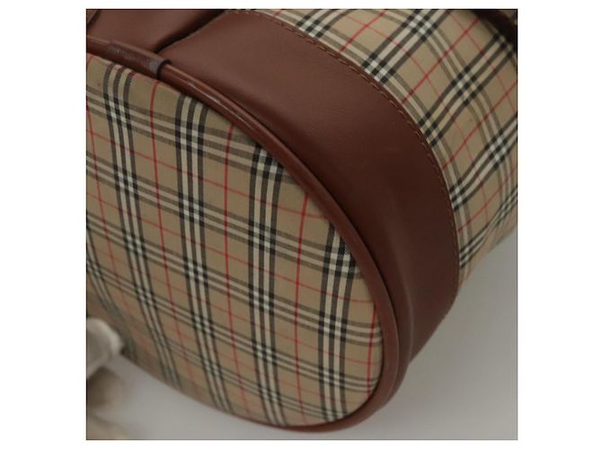 Autre Marque Borsa a spalla Burberrys Nova Check in tela beige Auth sw231 - vista 14