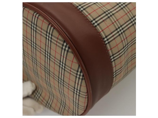 Autre Marque Borsa a spalla Burberrys Nova Check in tela beige Auth sw231 - vista 16