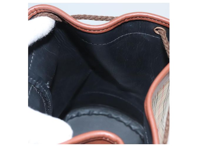 Autre Marque Borsa a spalla Burberrys Nova Check in tela beige Auth sw231 - vista 18
