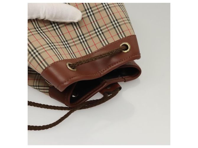 Autre Marque Borsa a spalla Burberrys Nova Check in tela beige Auth sw231 - vista 6