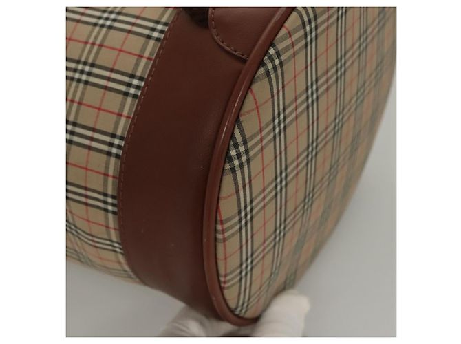 Autre Marque Borsa a spalla Burberrys Nova Check in tela beige Auth sw231 - vista 9