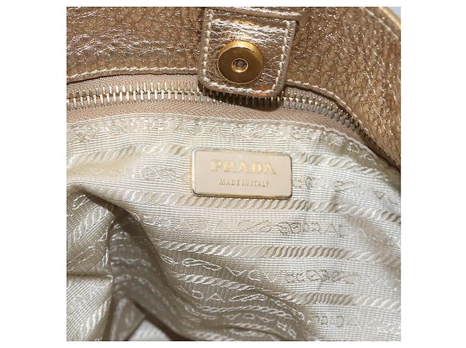 PRADA Tote Bag Leder Goldton Auth EC905 - Ansicht 18