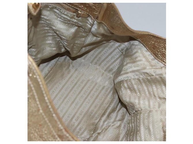 PRADA Tote Bag Leder Goldton Auth EC905 - Ansicht 19
