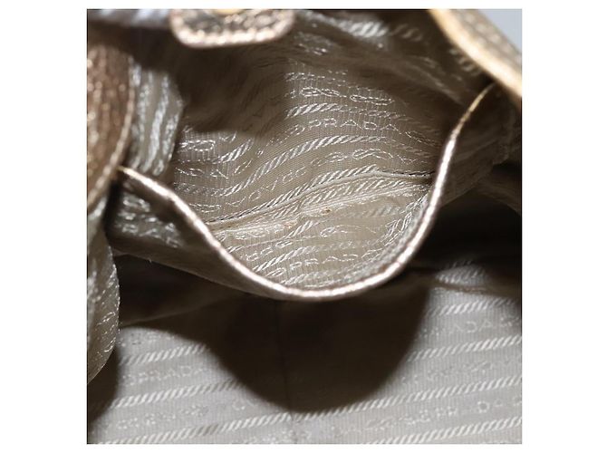 PRADA Tote Bag Leder Goldton Auth EC905 - Ansicht 22