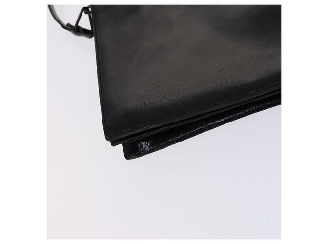Saint Laurent Borsa a spalla in pelle goffrata nera Auth sw162 Nero - vista 16