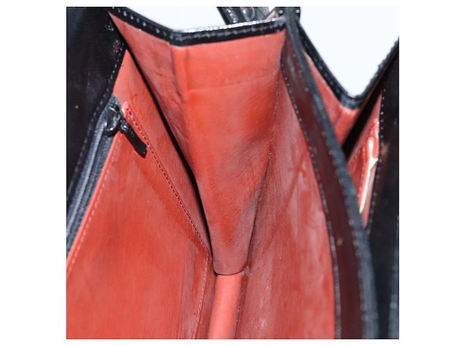 Saint Laurent Borsa a spalla in pelle goffrata nera Auth sw162 Nero - vista 18