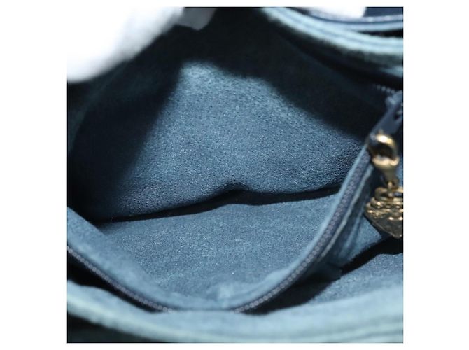 Gucci Borsa a spalla in pelle blu navy Auth BA849 - vista 11