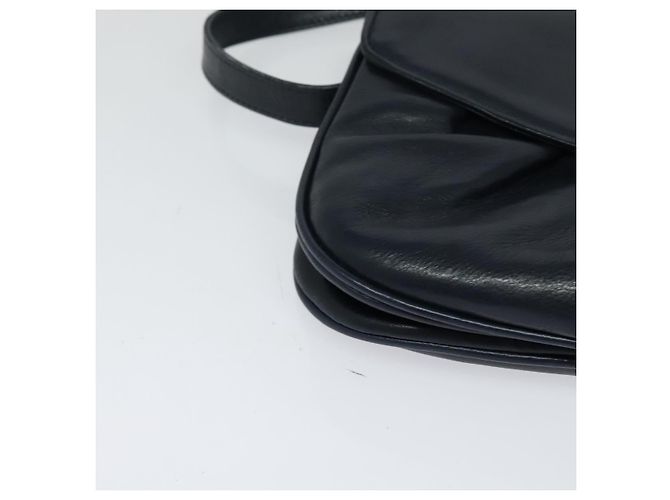Gucci Borsa a spalla in pelle blu navy Auth BA849 - vista 14
