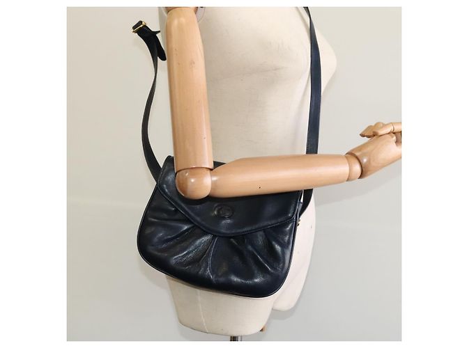 Gucci Borsa a spalla in pelle blu navy Auth BA849 - vista 22