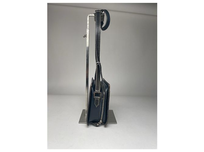 Vintage Courreges Paris Leder Tasche Schwarz - Ansicht 10