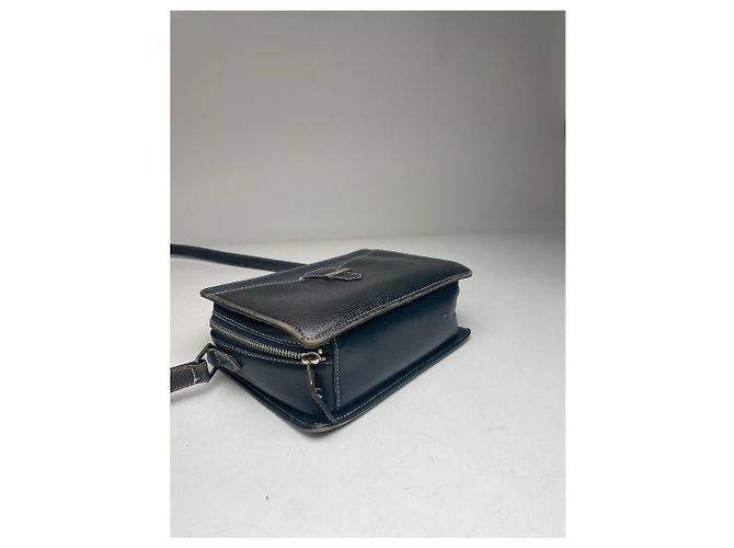 Vintage Courreges Paris Leder Tasche Schwarz - Ansicht 4