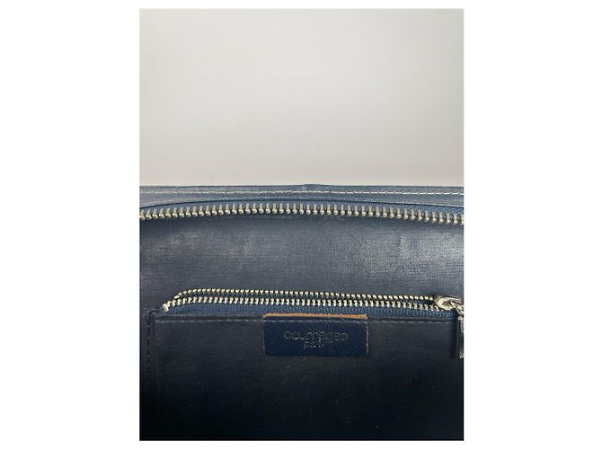 Vintage Courreges Paris Leder Tasche Schwarz - Ansicht 8
