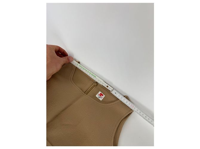 Vintage Courreges Wollkleid 38/M Braun - Ansicht 10
