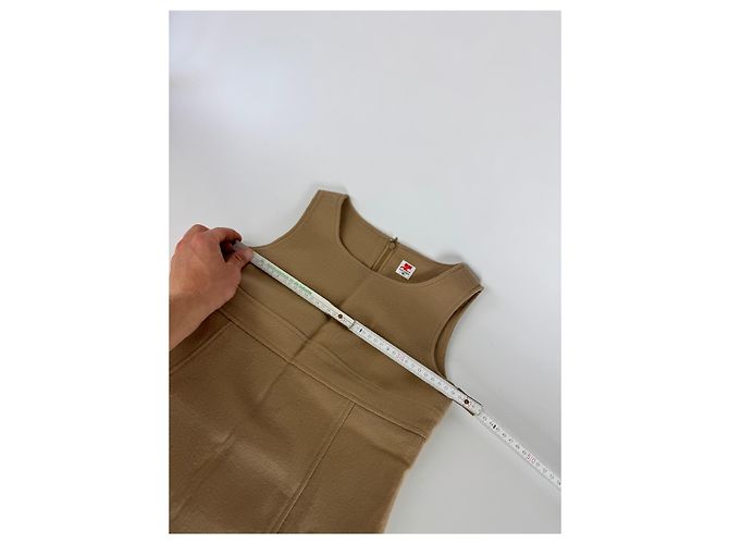 Vintage Courreges Wollkleid 38/M Braun - Ansicht 11