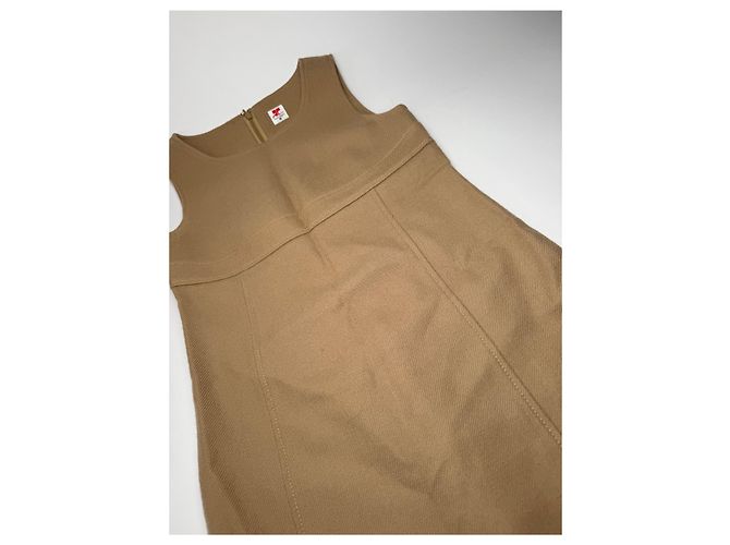 Vintage Courreges Wollkleid 38/M Braun - Ansicht 12