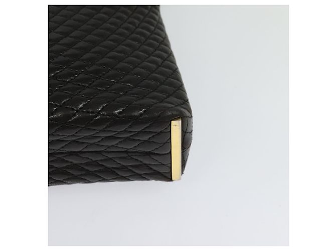 BALLY Gepolsterte Schultertasche aus Leder Dunkelbraun Auth sw159 - Ansicht 16