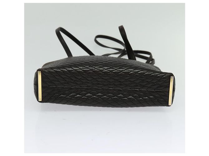 BALLY Gepolsterte Schultertasche aus Leder Dunkelbraun Auth sw159 - Ansicht 5