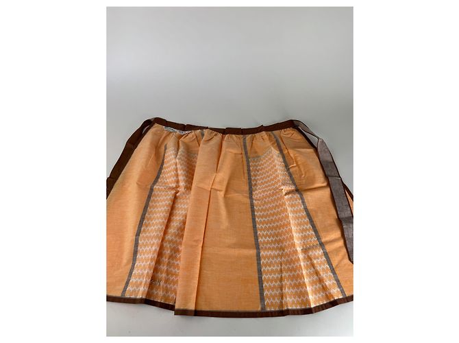 Gonna vintage Yves Saint Laurent nera e gialla Arancione - vista 12