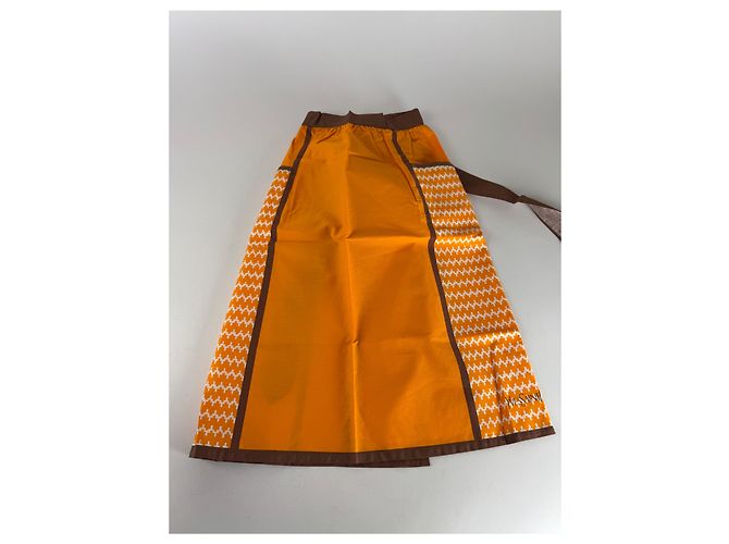 Gonna vintage Yves Saint Laurent nera e gialla Arancione - vista 8