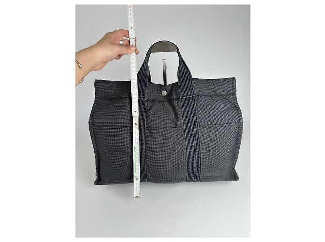 Vintage Hermès Tasche anthrazit schwarz - Ansicht 11