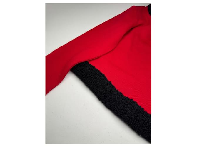 Vintage Courreges Wollpullover rot schwarz M - Ansicht 13
