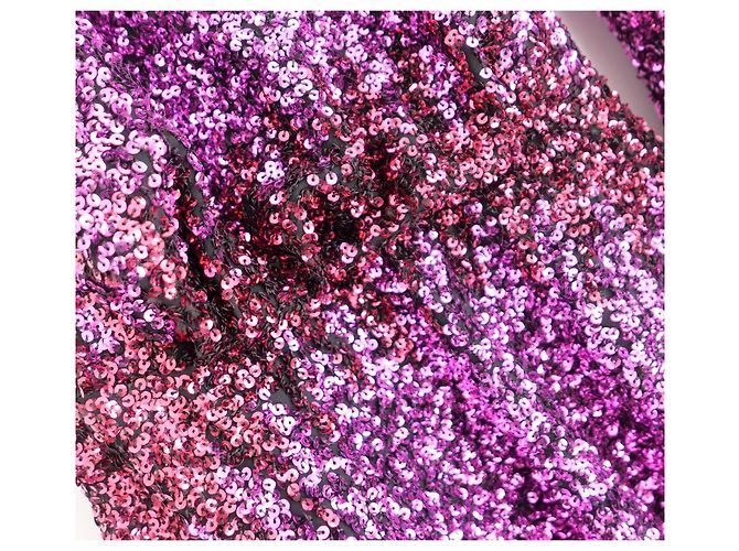 Autre Marque Halpern Pink Ombre Pailletten Kleid - Ansicht 6