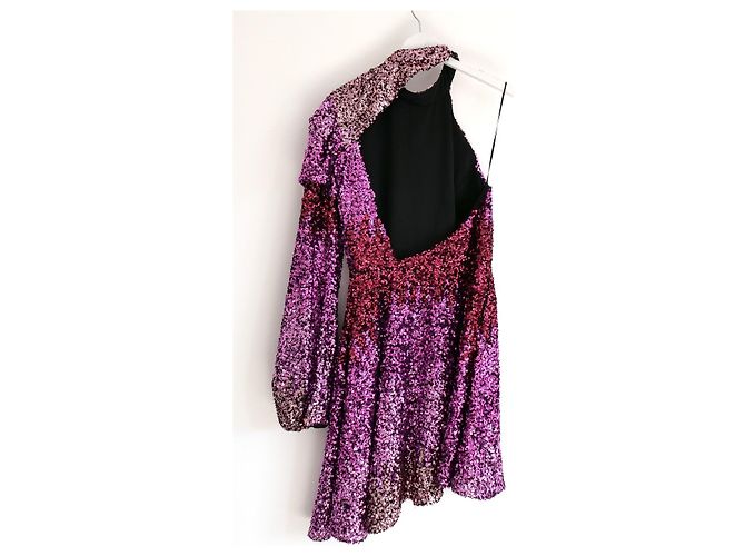 Autre Marque Halpern Pink Ombre Pailletten Kleid - Ansicht 7