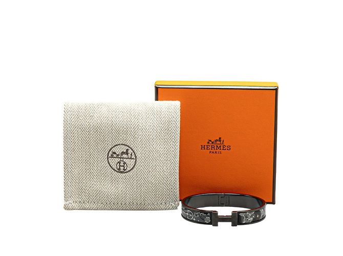 Hermès Bracciale con motivo teschio Hermes Click HH T4 Nero - vista 8