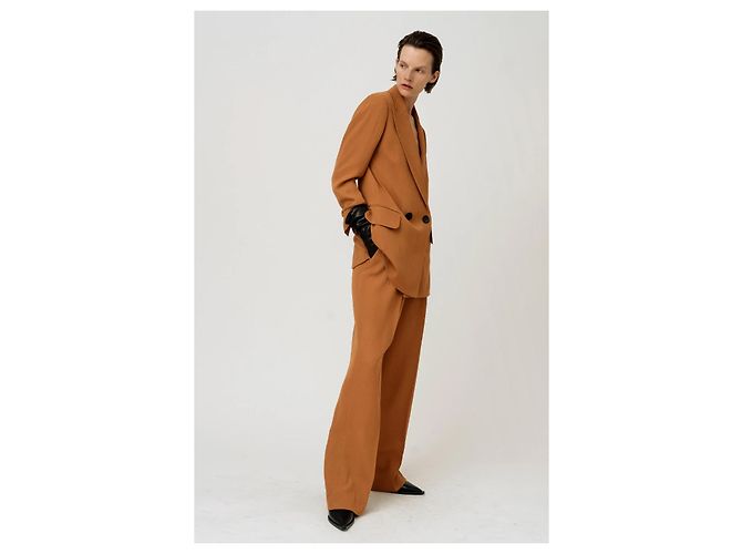 Petar Petrov Resort 2020 Brick Orange Oversized Blazer Jacket - view 2