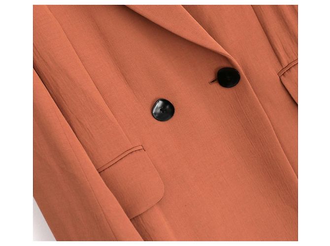 Petar Petrov Resort 2020 Brick Orange Oversized Blazer Jacket - view 4