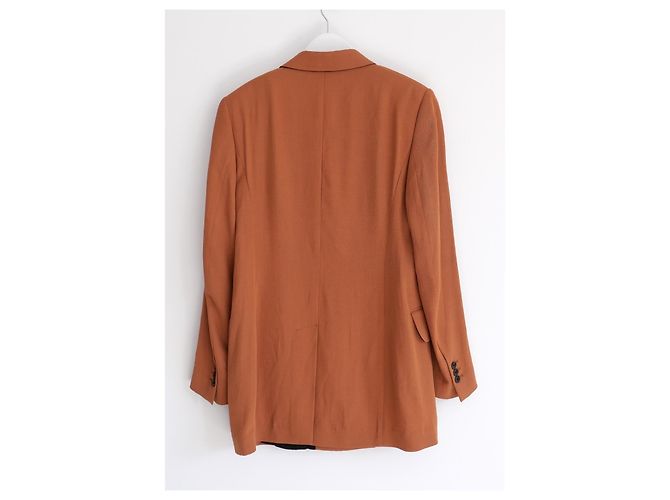 Petar Petrov Resort 2020 Brick Orange Oversized Blazer Jacket - view 6