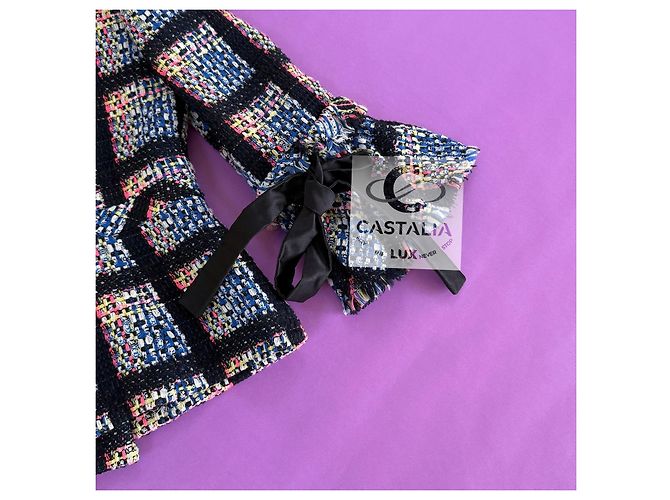 Chanel Neue CC Camellias Tweedjacke mit Schleifen 36 FR Mehrfarben - Ansicht 13