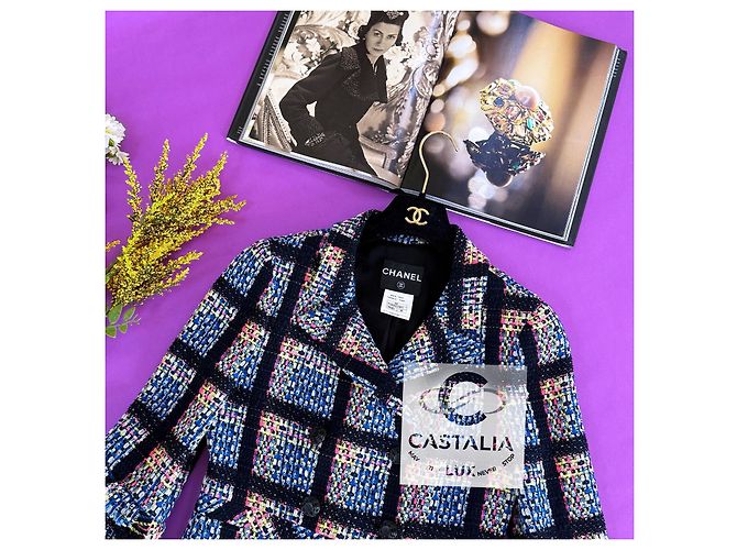 Chanel Neue CC Camellias Tweedjacke mit Schleifen 36 FR Mehrfarben - Ansicht 4