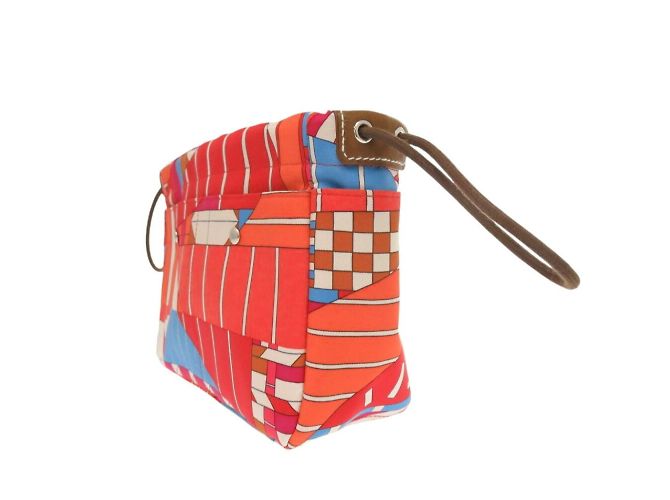 Silk In Hermès Borsa Hermes Foorby 20 in pochette di seta rossa Rosso - vista 6