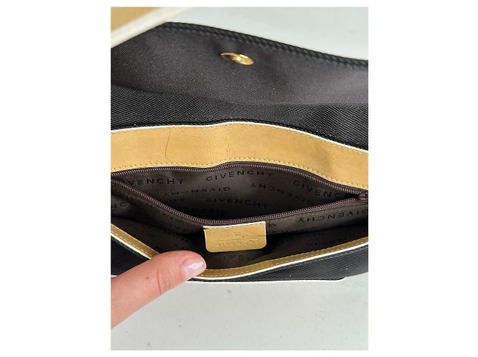 Vintage Givenchy 4G Leder Tasche schwarz braun - Ansicht 4